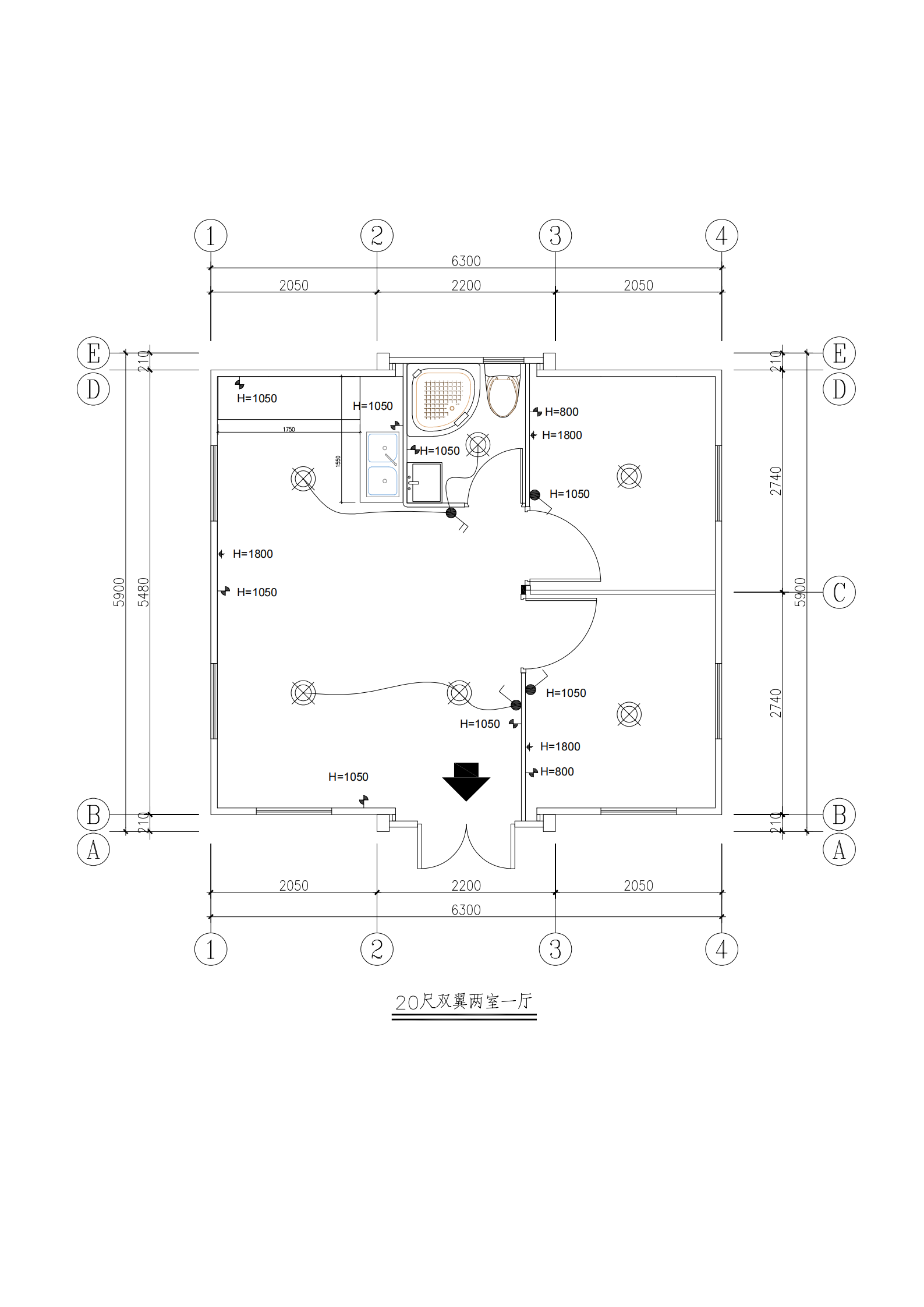 layout01  20ft 2bedroom